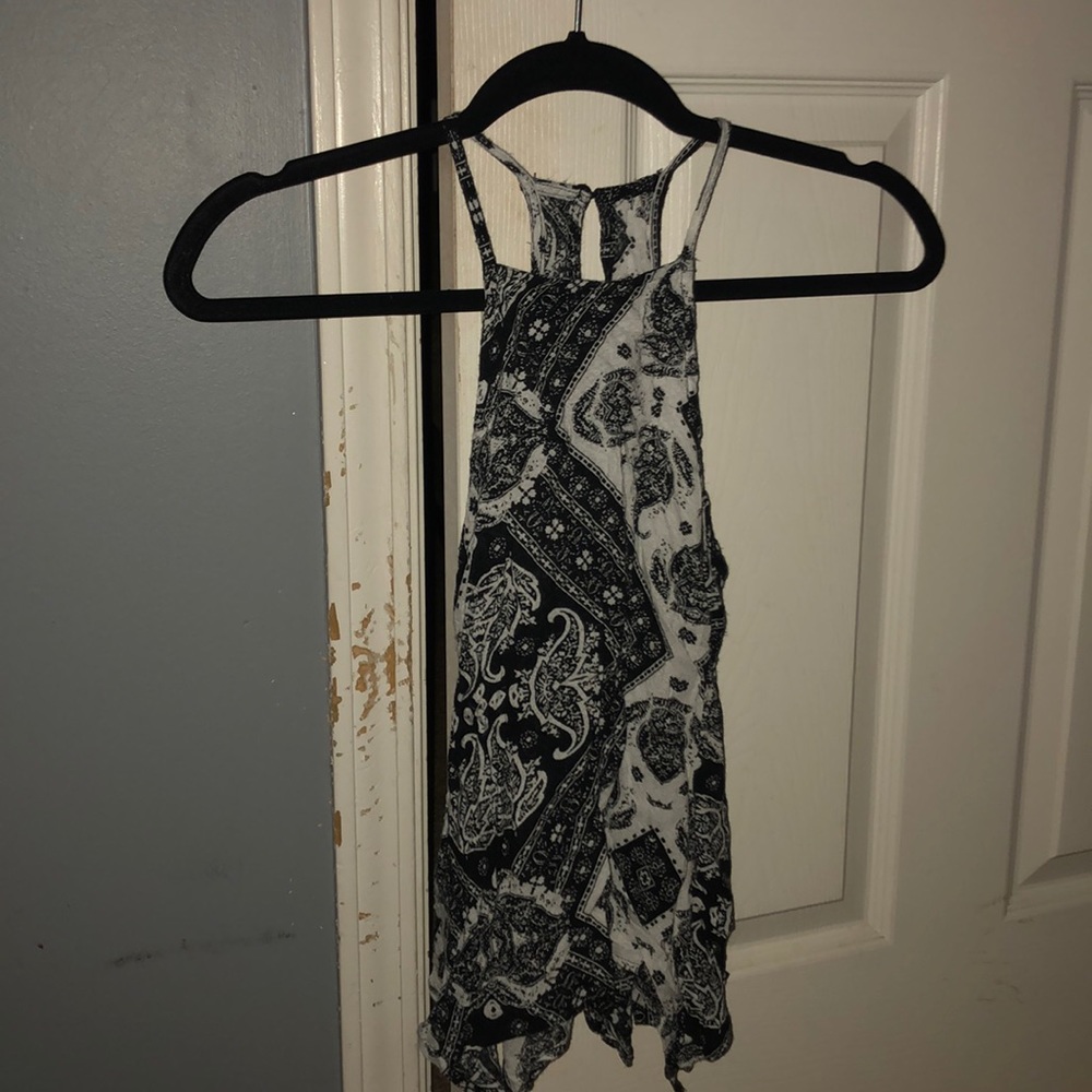 Cute black and white tank top